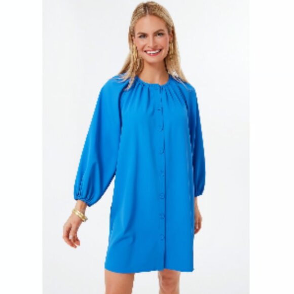 Tuckernuck Pomander Place Cobalt Cerulean Clarke Dress NEW - Picture 2 of 14